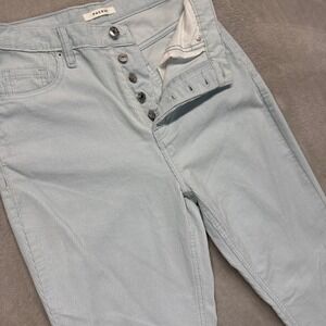 PacSun Pants Women's 28 High Rise Bootcut Corduroy Powder Blue Boho Button Fly